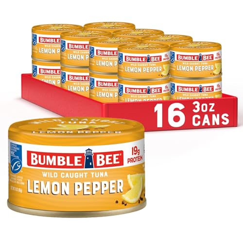 Bumble Bee Lemon Pepper / 3 Ounce (Pack of 16) / 16 Tuna Fish