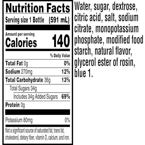 Gatorade Light Blue / Glacier Freeze / 20 Fl Oz (Pack of 8) Sports Drinks