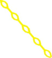 Mr. Chain Gothic Plastic Barrier Chain, Yellow, 100 ft Length (53002-100)