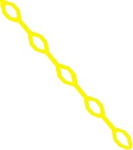 Mr. Chain Gothic Plastic Barrier Chain, Yellow, 100 ft Length (53002-100)