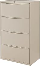 Global Industrial 30" W Premium Lateral File Cabinet, 4 Drawer, Putty