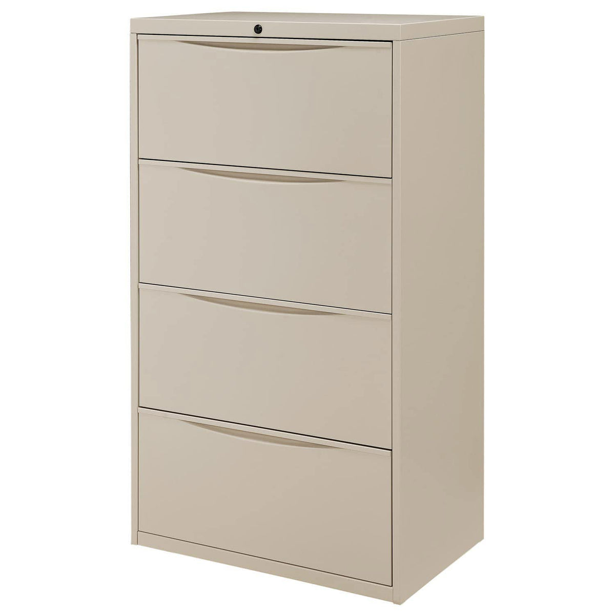 30" W Premium Lateral File Cabinet by Global Industrial – 30 inches (W) x 18 inches (D) x 52 inches (H), Alloy Steel, Putty, Model LF-30-4D-PUTTY