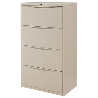 30" W Premium Lateral File Cabinet by Global Industrial – 30 inches (W) x 18 inches (D) x 52 inches (H), Alloy Steel, Putty, Model LF-30-4D-PUTTY