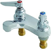 T&S Brass B-0871 Deck Mount Lavatory Faucet, 4-Inch, Silver