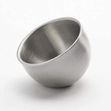 Double-Wall Angled Mini Stainless Steel Sauce Bowl by American Metalcraft – 2.5 ounces, Stainless Steel, Silver, Model DWS2