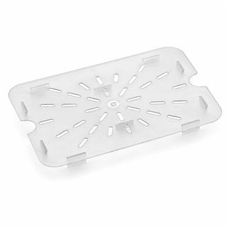 [6 Pack] 1/2 Size Translucent Polypropylene Drain Tray – BPA Free, NSF Listed, 10.375 x 8 Inches, Food Service Storage, Temperature Range -40 to 210°F