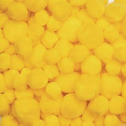 Colorations Yellow Acrylic Pom Poms, Set of 100, 3 Sizes, Ages 3+, PreK+
