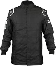 K1 RaceGear 21-SPT-NW-L Driving Jacket, Sportsman, SFI 3.2A/5, Double Layer, Nomex, Black/White, Large, Each