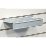 Silver Slatwall Shoe Shelf by Retail Resource – Metal, Model 98889