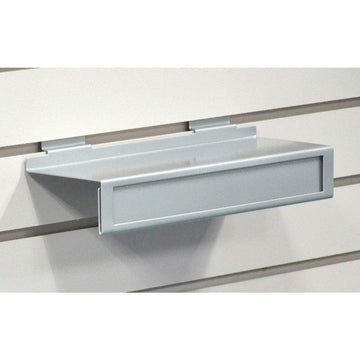 Silver Slatwall Shoe Shelf by Retail Resource – Metal, Model 98889