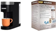 Keurig K- Slim Single Serve K-Cup Pod Coffee Maker, Multistream Technology, Black & K-Duo 3 Month Care Brewer Maintenance Kit