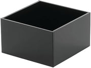 HUBERT Cold Food Pan Black Acrylic - 5" L x 5" W x 3" H