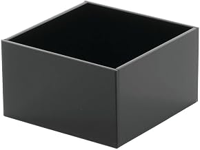HUBERT Cold Food Pan Black Acrylic - 5" L x 5" W x 3" H