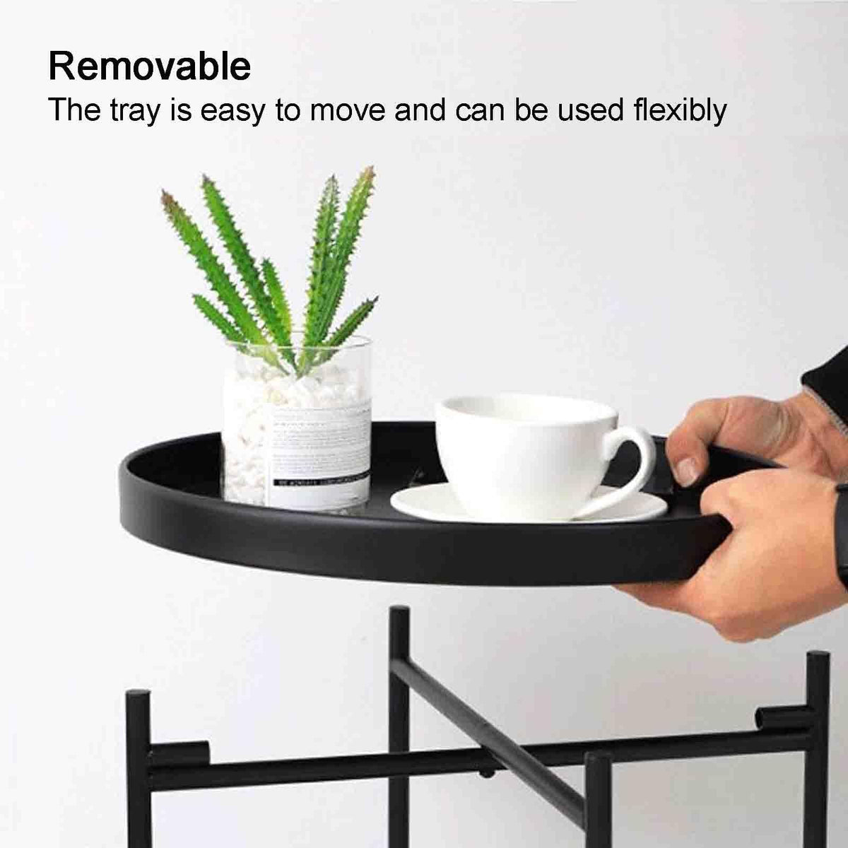 Side Table by WPWSDWMX – One Size, Metal, White, Model WPWSDWMX