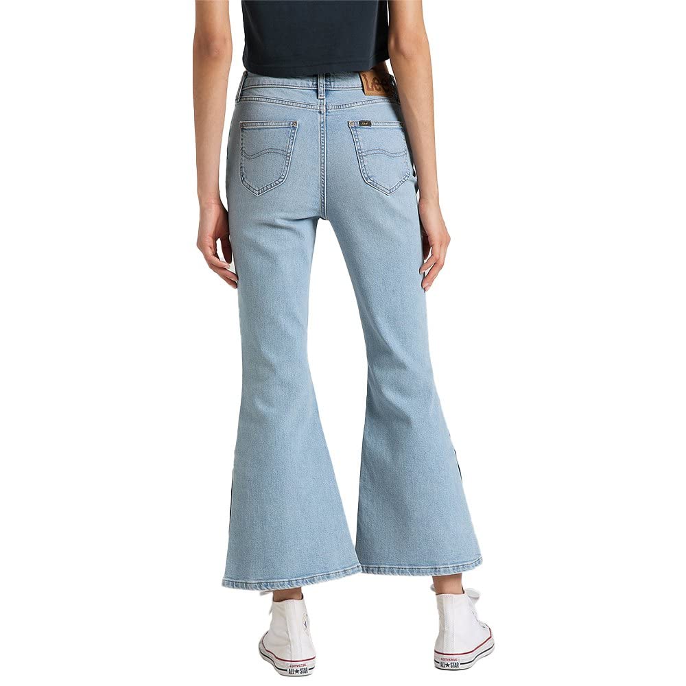 Women's Split Leg Flare Jeans by Lee – Cotton, Sunbleach, Model L33BBEMT