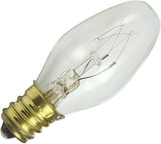 Westinghouse 0322800, 8 Watt, 120 Volt Clear Incandescent C7 Light Bulb, 3000 Hour 41 Lumen