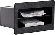 FMB-1BT Two Compartment Built-in Bag Organizer, 5-1/4" H x 9-9/16" W Cut-Out, Black Polystyrene, 7-1/2" H x 10-5/8" W x 11-1/2" D, Horizontal Mounting Applications