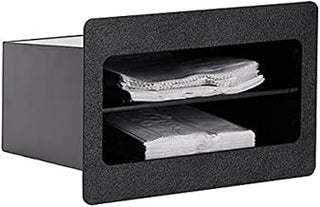 FMB-1BT Two Compartment Built-in Bag Organizer, 5-1/4" H x 9-9/16" W Cut-Out, Black Polystyrene, 7-1/2" H x 10-5/8" W x 11-1/2" D, Horizontal Mounting Applications