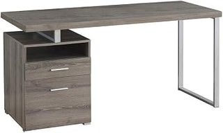 Laminate Computer Desk with Storage Drawers, Writing Desk for Home Office Furniture and Work from Home Large Office Desk, Dark Taupe
