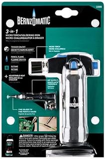 Bernzomatic Micro Torch 3 - In - 1, Butane Three Tips