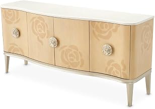 Camellia Field Sideboard Caramel, Wooden Doors, Stylish Storage, Ample Space for Dining or Living Room, Elegant Brown Finish