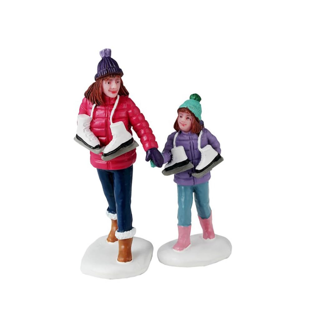 Lemax Skating Sisters Village Accessory, Resin Figurines, 2.83 Inch, Multicolor