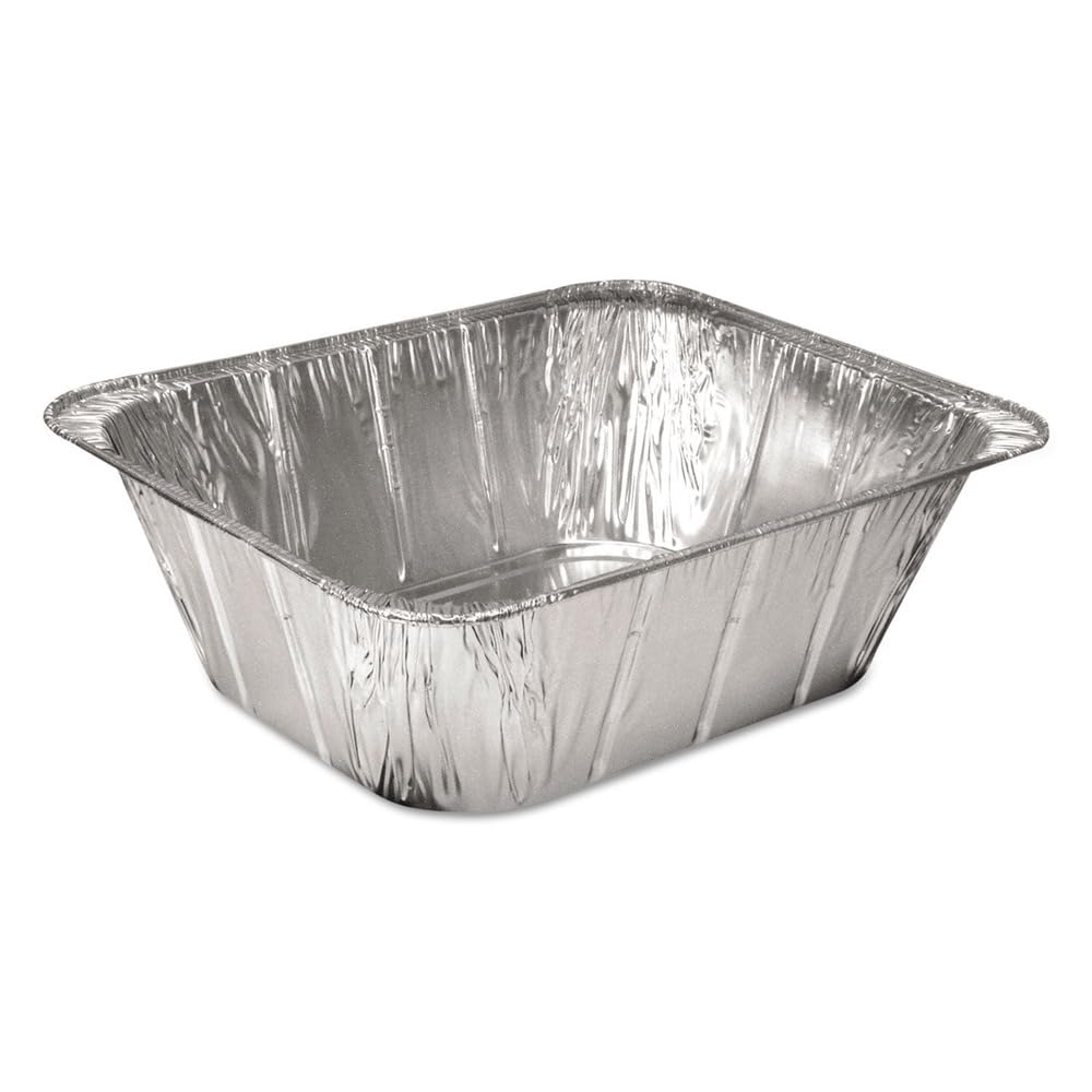 Handi Foil Aluminum Extra Deep 1/2 Size Steam Table Pan - 100 per case.