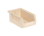 Plastic Stacking Bin 4-1/8 x 7-3/8 x by QUANTUM STORAGE SYSTEMS – 7.38"L x 4.13"W x 3"H, Plastic, Beige, Pack of 24, Model QUS220IV