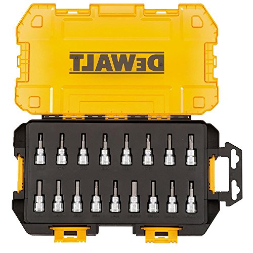 DEWALT Accessory tool kit, 15pc + Set, 3/8" Drive / One Size / 1 Drive Socket Sets
