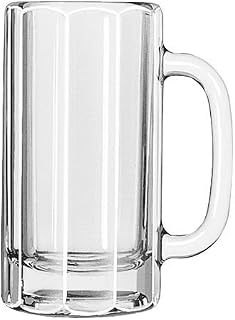 Libbey Glassware 5016 Paneled Mug, 12 oz. (Pack of 12)