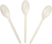 AmerCareRoyal Plant Starch and Polypropylene Unwrapped Disposable Spoons for Restaurants and Catering, 7", White, Pack of 1000