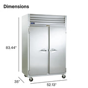G-Series Solid Door 2-Section Freezer by Traulsen – 46.0 cubic_feet, stainless steel, Model G22010