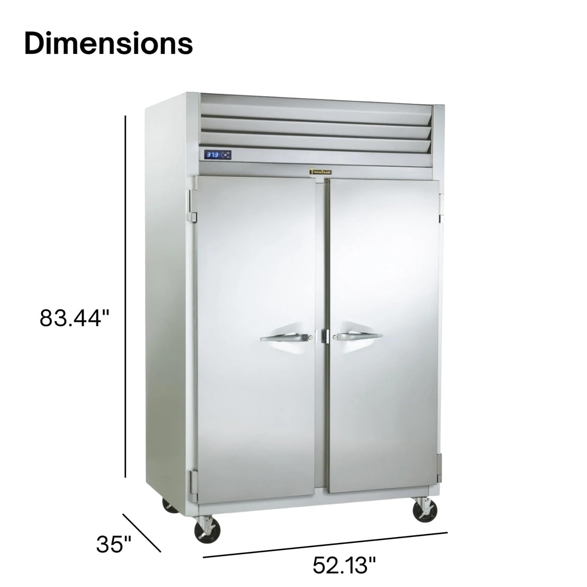 G-Series Solid Door 2-Section Freezer by Traulsen – 46.0 cubic_feet, stainless steel, Model G22010