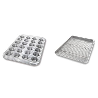 Bakeware Mini Cupcake by USA Pan – 1.875 x 1.25 x .875 inches, Alloy Steel, Silver