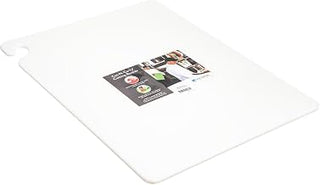 San Jamar CB182412WH Cut-N-Carry Cutting Board, 18" x 24", Co-Polymer, White, NSF