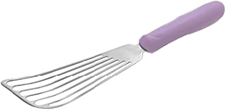Winco 6 3/4" x 3 1/4" Purple Fish Plastic Spatula with Handle, Allergen Fre