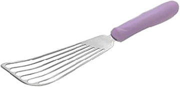 Winco 6 3/4" x 3 1/4" Purple Fish Plastic Spatula with Handle, Allergen Fre
