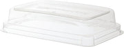 Eco-Products Recycled Rectangular To Go Container Lids, Case of 400, Dome Covers, Fits 12-16oz, 100% Recycled PET From Plastic Bottles, Clear For Visibility