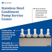 San Jamar 5 Pumps / Stainless / 1 Pump Dispensers