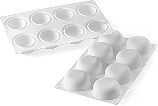Silikomart STONE 85 Silicone Mold – 8 Cavities with Border – 2 1/2" x 2 1/2" x 1 1/8" – Non-Stick Mold for Cakes, Plated Desserts, and Mousse