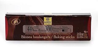 Cacao Barry Semi-Sweet Extruded Batons 1.6kg Box (300ct) | 44% min dry cocoa solids; 24% fat; perfect for bakery applications