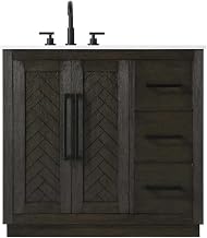 Elegant Kitchen and Bath 36" Single Bathroom Vanity in Chocolate Oak