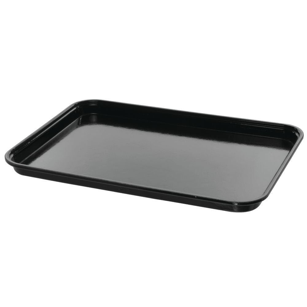 Black Fiberglass Market Display Tray - 18"L x 13"W x 1"H by HUBERT – 18" x 13" x 1", Plastic, Black, Model 191538026867