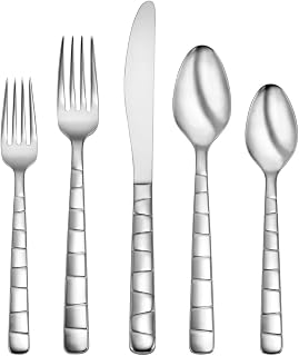Oneida H248045A Logan Square 45 Piece Everyday Flatware Set, Service For 8