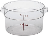 Cambro 2 qt. Camwear Round Food Storage Containers, 12PK Clear RFSCW2-135