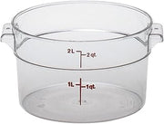 Cambro 2 qt. Camwear Round Food Storage Containers, 12PK Clear RFSCW2-135