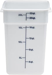 Cambro 22 Qt. Poly Food Storage Containers, 6PK White 22SFSP-148