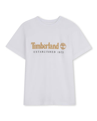 Boys Short Sleeves Tee-Shirt by Timberland – 8 Years, White, Model T60968/10P