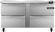 Continental Refrigerator SW60-D Two Section Work Top Refrigerator 60"W, With Four Drawers