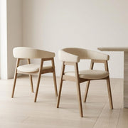 Solid Rubberwood Dining Chairs Set of by Starlight Canyon Home – Rubberwood, Brown, Pack of 2